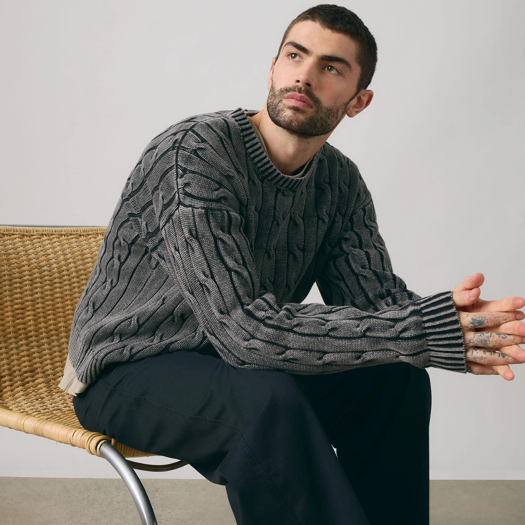 Levi's® Men's Carmel Cable Crew Sweater - Image 4