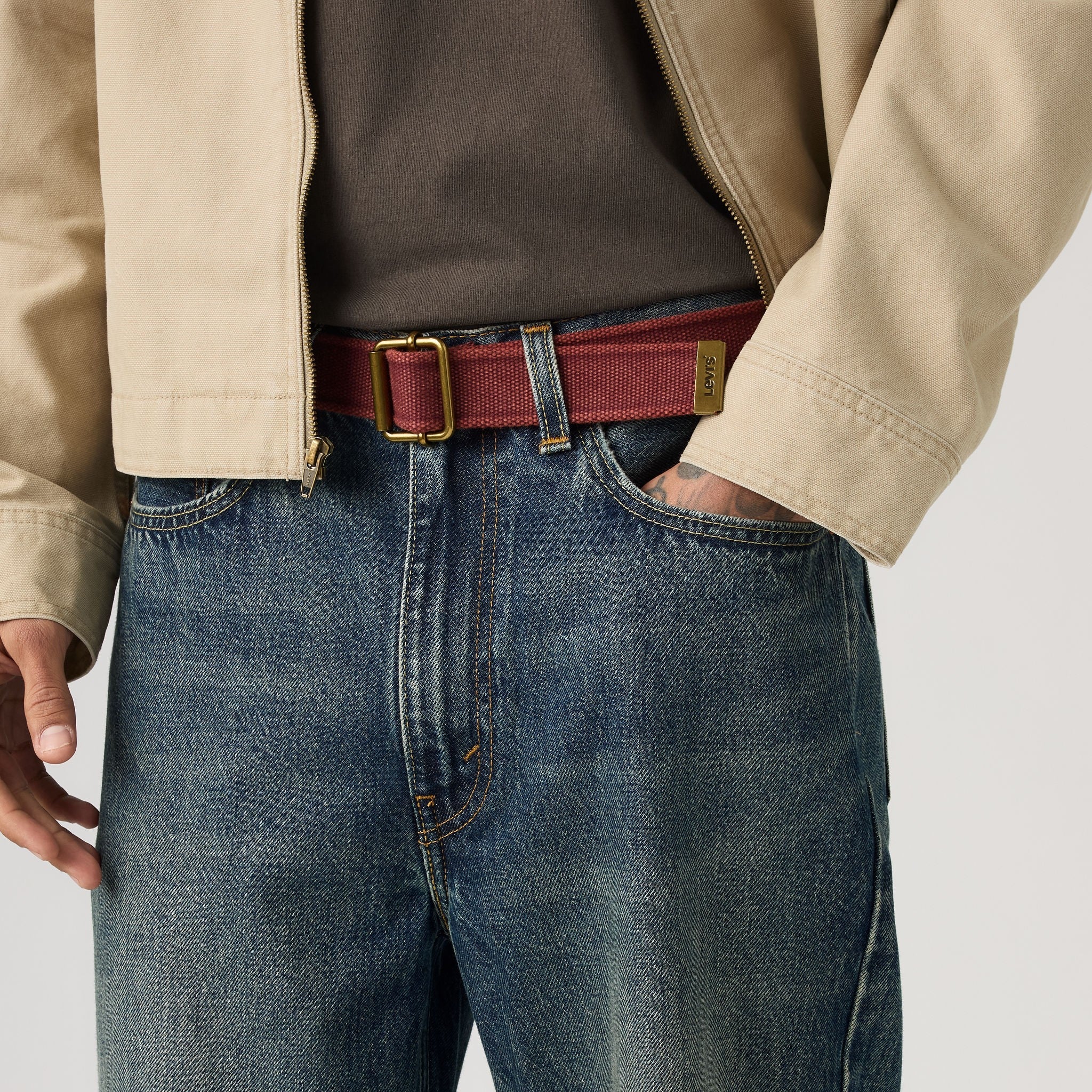 Levi's® Men's Washed Down Cotton Web Belt