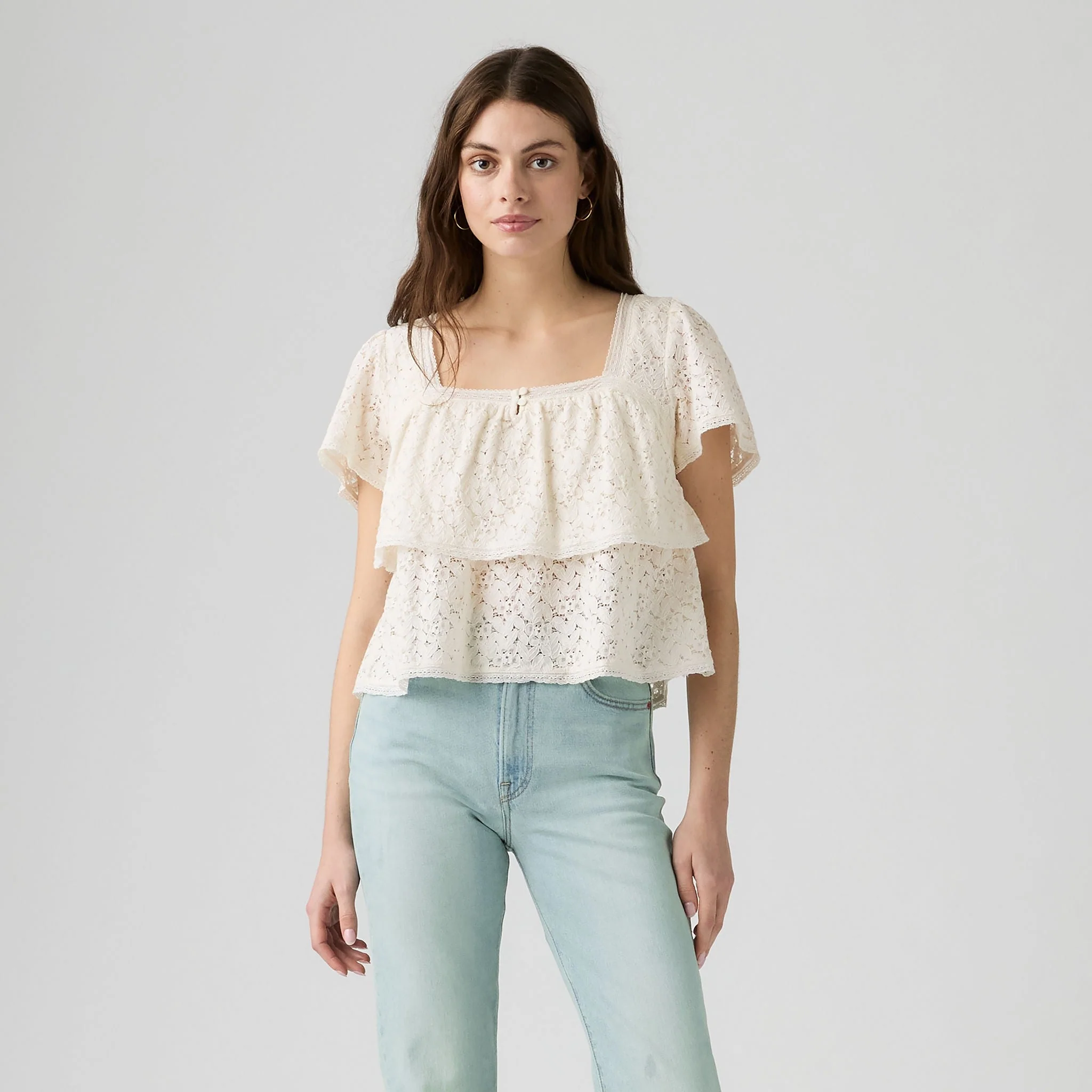 Levi's® Women's Dom Short-Sleeve Lace Blouse - Image 3
