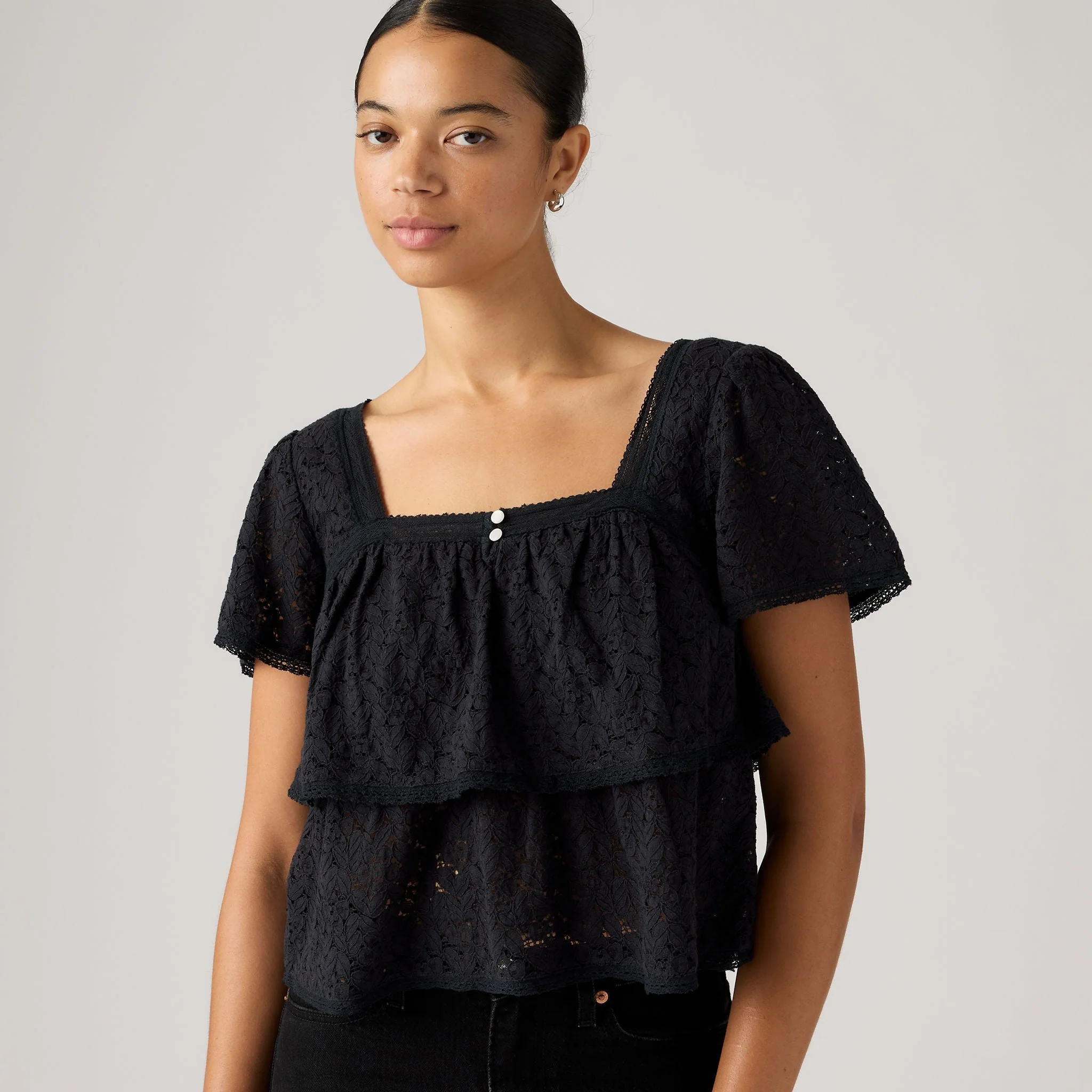 Levi's® Women's Dom Short-Sleeve Lace Blouse