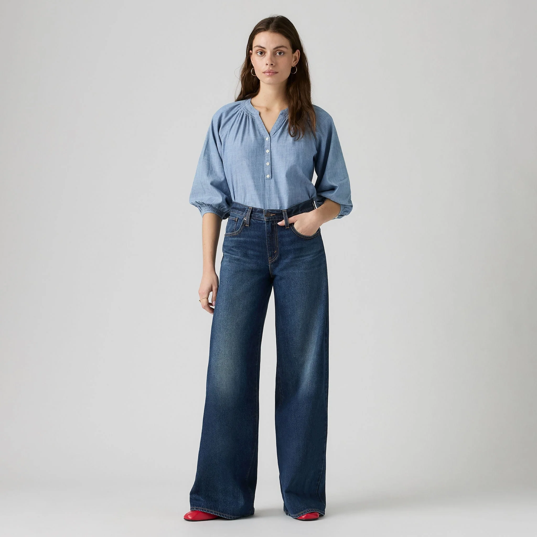 Levi's® Women's Middy Wide-Leg Jeans - Image 3